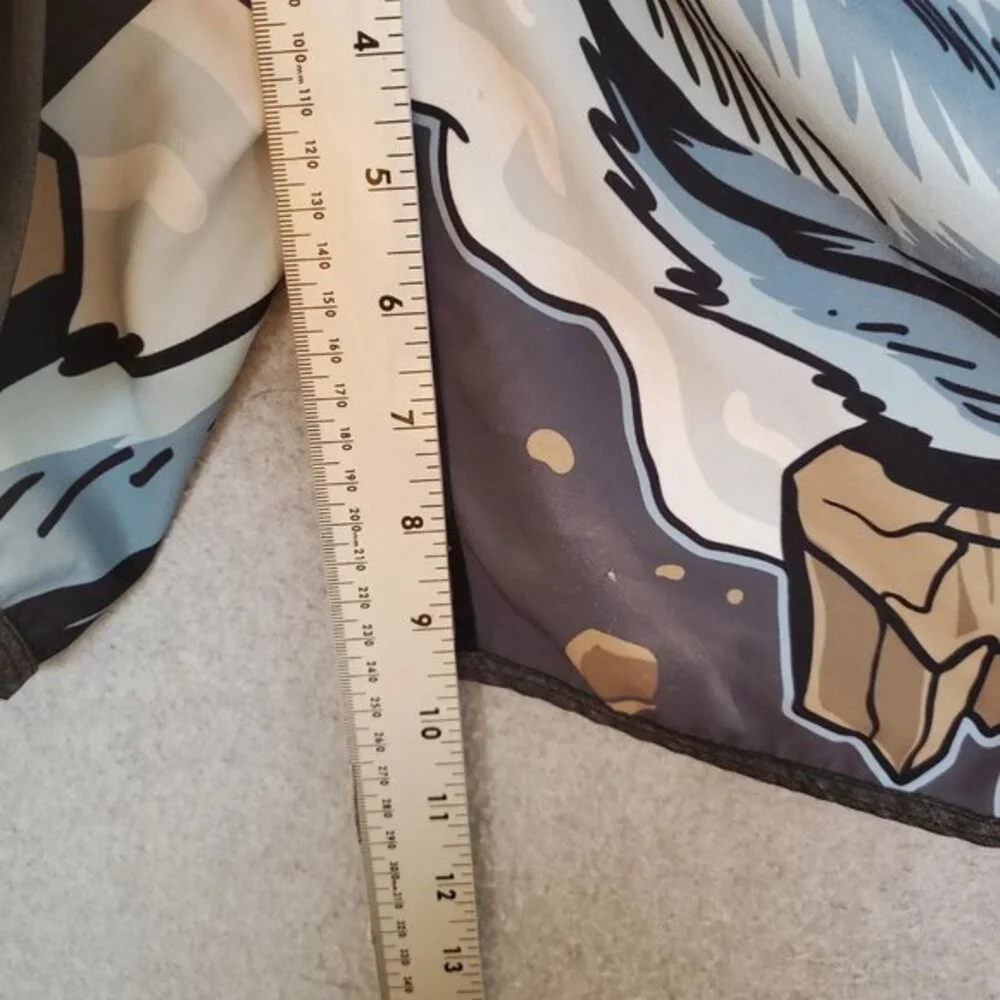 Lafroi Agile Men Swimwear M Gray Board Shorts Warewolf‎ Artwork Graphic